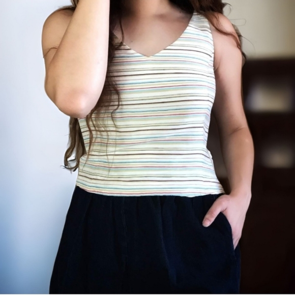 Vtg Linen/Silk Sleeveless Top - Picture 3 of 7